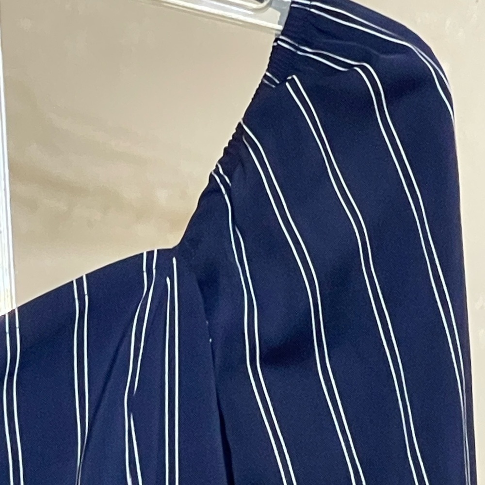 FOREVER 21 NAVY/WHITE STRIPED CROP TOP SZ SMALL - Picture 4 of 8